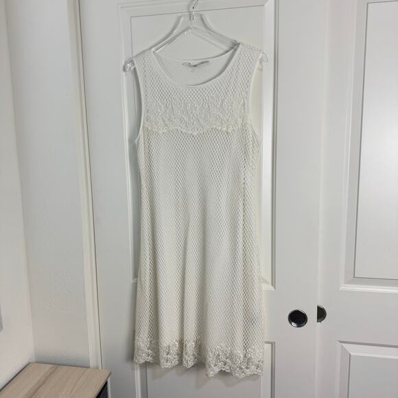 Max Studio White Lace Dress MIDI XL - Picture 3 of 10